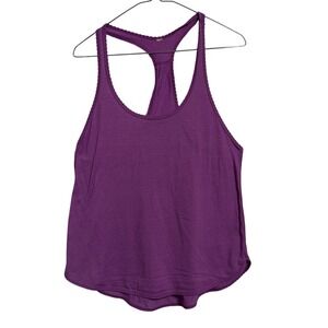 Lululemon‎ Purple Striped Racerback Tank Top Athletic Workout Women 4-6
